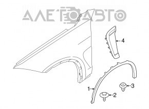 Накладка крила арка передня ліва BMW X5 F15 14-18 Pure Experience під R20, структура, подряпини, злам кріп