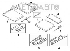 Шторка панорами передня BMW X5 F15 14-18 беж OYSTER