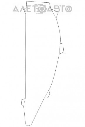 Накладка торпеди збоку ліва Toyota Highlander 14-19 беж