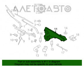 Бачок омивача BMW X5 F15 14-18 без омивача фар без горловини та кришки