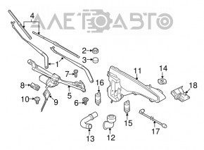 Бачок омивача BMW X5 F15 14-18 без омивача фар без горловини та кришки