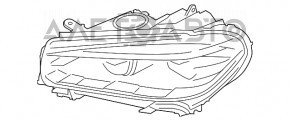 Фара передня права гола BMW X5 F15 14-18 ксенон