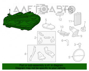 Фара передня права у зборі BMW X5 F15 14-18 LED адаптив