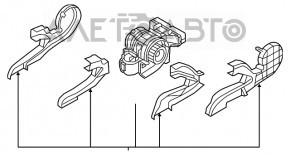 Мотор печки центральной консоли BMW X5 F15 14-18