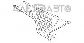 Решетка дворников пластик левая BMW X5 F15 14-18