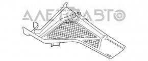 Решетка дворников пластик правая BMW X5 F15 14-18 слом креп