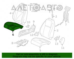 Пасажирське сидіння Honda Civic X FC 19-21 4d без airbag, механіч, ганчірка сіра