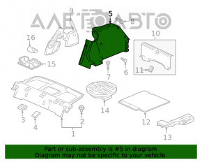 Обшивка арки права Honda Civic X FC 19-21 4d чорна