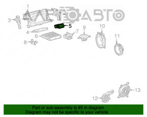 USB Hub, AUX Toyota Highlander 14-16 відсутня кришка