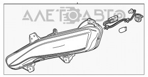 Поворотник правий Chevrolet Malibu 19 - з LED DRL