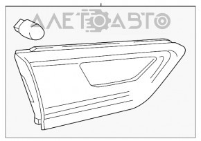Фонарь внутренний крышка багажника правый Chevrolet Malibu 19- галоген + LED