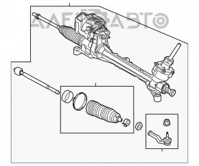 Рейка рульова Lincoln MKC 15- FWD
