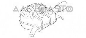 Глушник задня частина з бочкою прав VW Jetta 19-2.0T GLI