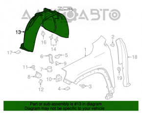 Подкрылок передний левый GMC Terrain 18-