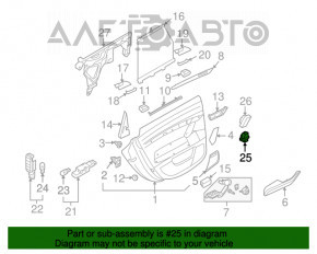 Управление стеклоподъемником задним правым Audi A6 C7 12-18 мат