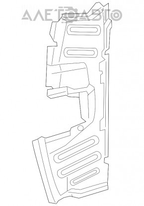 Дефлектор радіатора прав Audi A6 C7 16-18 рест 2.0