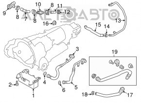 Трубка охлаждения АКПП впуск Audi A6 C7 13-14 AWD