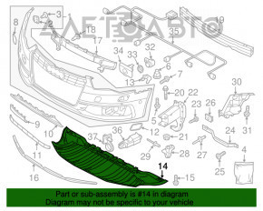 Захист переднього бампера Audi A6 C7 12-15