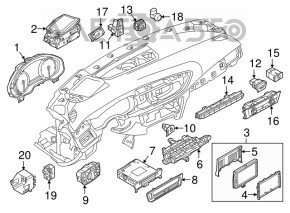 Управління клімат-контролем Audi A6 C7 12-18