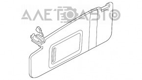 Козырек левый Audi A6 C7 17-18 черн