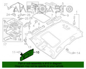 Козырек левый Audi A6 C7 17-18 черн