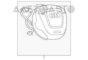 Подушка безпеки airbag в кермо водійська Audi A6 C7 12-16 черн