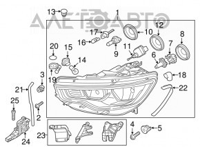 Фара передня права гола Audi A6 C7 12-15 дорест галоген