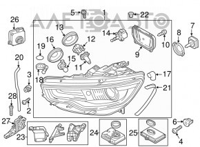 Фара передня ліва в зборі Audi A6 C7 12-15