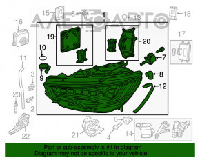 Фара передня ліва в зборі Audi A6 C7 12-15