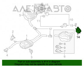 Насадка глушителя лев Audi A6 C7 16-18 рест