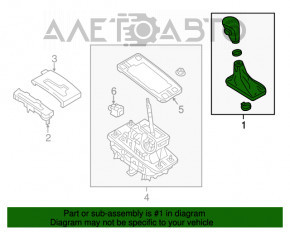 Ручка КПП Audi A6 C7 12-15 дорест коричн