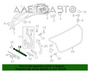 Амортизатор кришки багажника прав Audi A6 C7 12-18