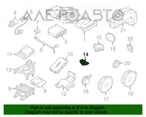 Динамик передней панели лев Audi A6 C7 12-18 Bang & Olufsen