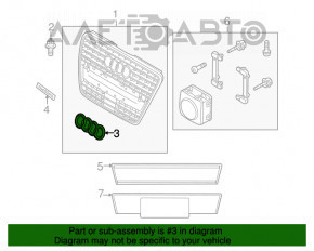 Эмблема значок решетки радиатора grill Audi A6 C7 12-15 дорест