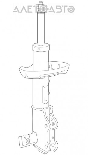 Стойка амортизатора в сборе передняя лев
