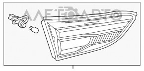 Фонарь внутренний крышка багажника правый GMC Terrain 18-19 LED
