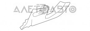 Накладка коліна водія GMC Terrain 18-21 чорна, надламане кріплення