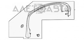 Рамка дверей внутрішня задня права Ford Escape MK4 20- чорн, подряпини