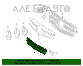 Нижняя решетка переднего бампера Mercedes GLA 15-17 под парктроники
