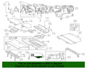 Накладка обшивки арки левая RX300 RX330 RX350 RX400h 04-09 беж, царапины