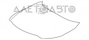 Капот голый Toyota Venza 21- черный 202, алюминий
