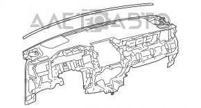 Торпедо передняя панель с AIRBAG Toyota Venza 21- под проекцию, кожа, серая