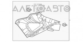 Накладка задньої стійки ліва Toyota Venza 21-сіра