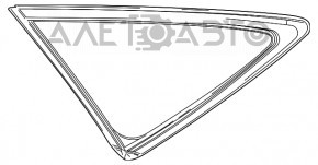 Форточка глухое стекло задняя правая Toyota Venza 21- хром