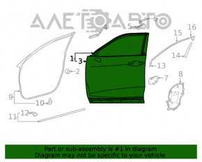 Дверь в сборе передняя левая Toyota Venza 21-