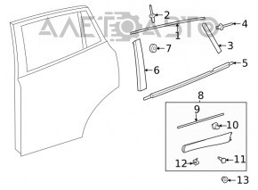 Накладка двери нижняя задняя левая Toyota Venza 21- OEM