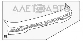 Накладка дверей багажника Toyota Venza 21-