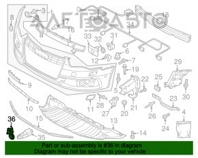 Кронштейн датчика температуры окружающего воздуха Audi A6 C7 12-18 сломано крепление