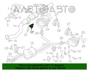Кронштейн приймальної труби задній Audi A6 C7 12-18