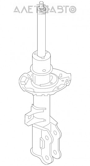 Стійка амортизатора в зборі передня прав Hyundai Kona 18-23 1.6, 2.0 FWD